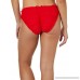 Island Soul Juniors Solid Ruffle Edge Hipster Swim Bottoms Red B07NG6NK6R